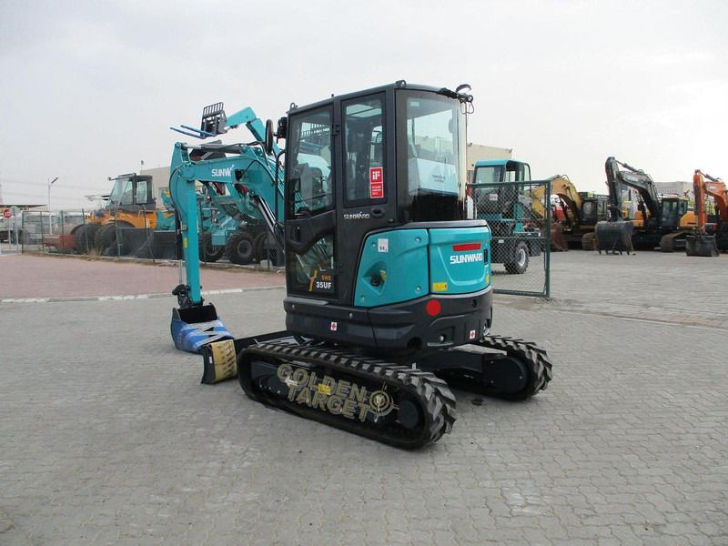 2024 Sunward SWE35UF mini excavator, rear three-quarter view 2024 Sunward SWE35UF mini excavator, rear three-quarter view