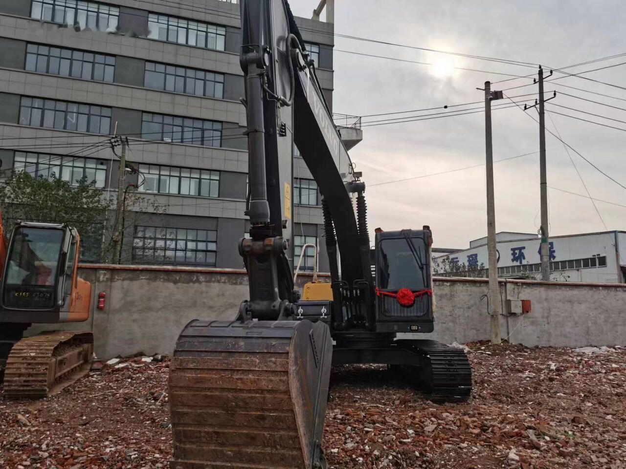 2019 Volvo EC210 crawler excavator, front view