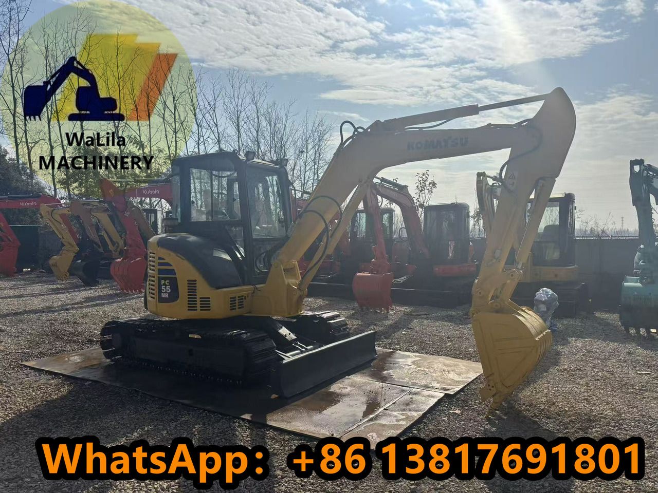 2023 Komatsu PC55MR-3 mini excavator, side profile view 2023 Komatsu PC55MR-3 mini excavator, side profile view