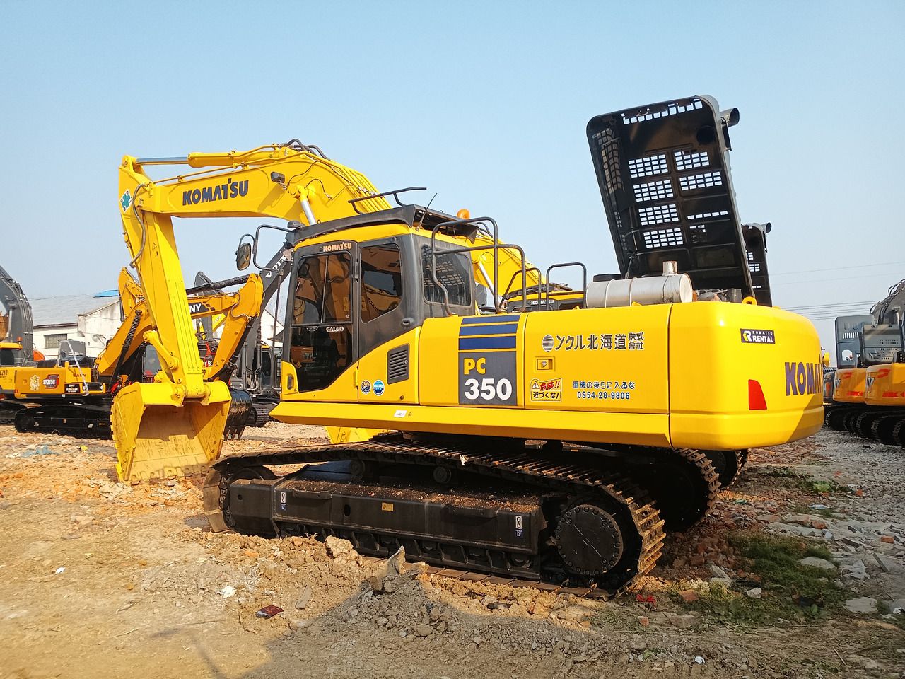 2022 Komatsu PC350-7 crawler excavator, side view