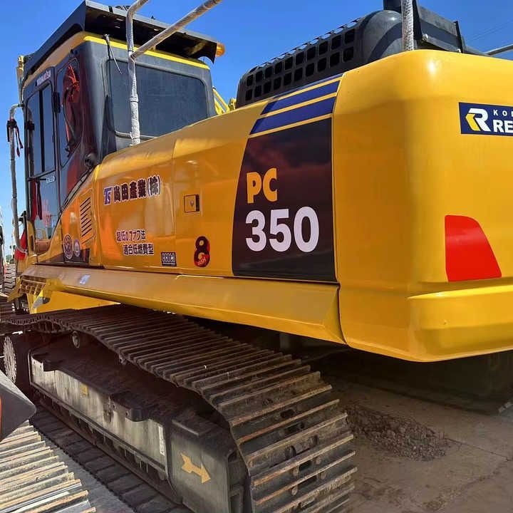 2023 Komatsu PC350-7 crawler excavator, rear three-quarter view