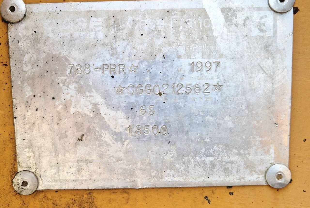 1997 CASE 788 wheel excavator identification plate 1997 CASE 788 wheel excavator identification plate
