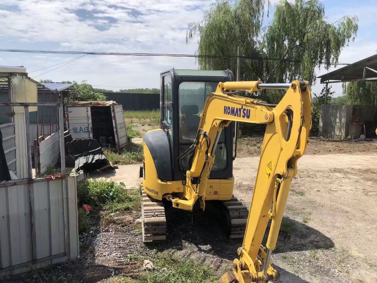 2024 Komatsu PC30MR mini excavator, front three-quarter view