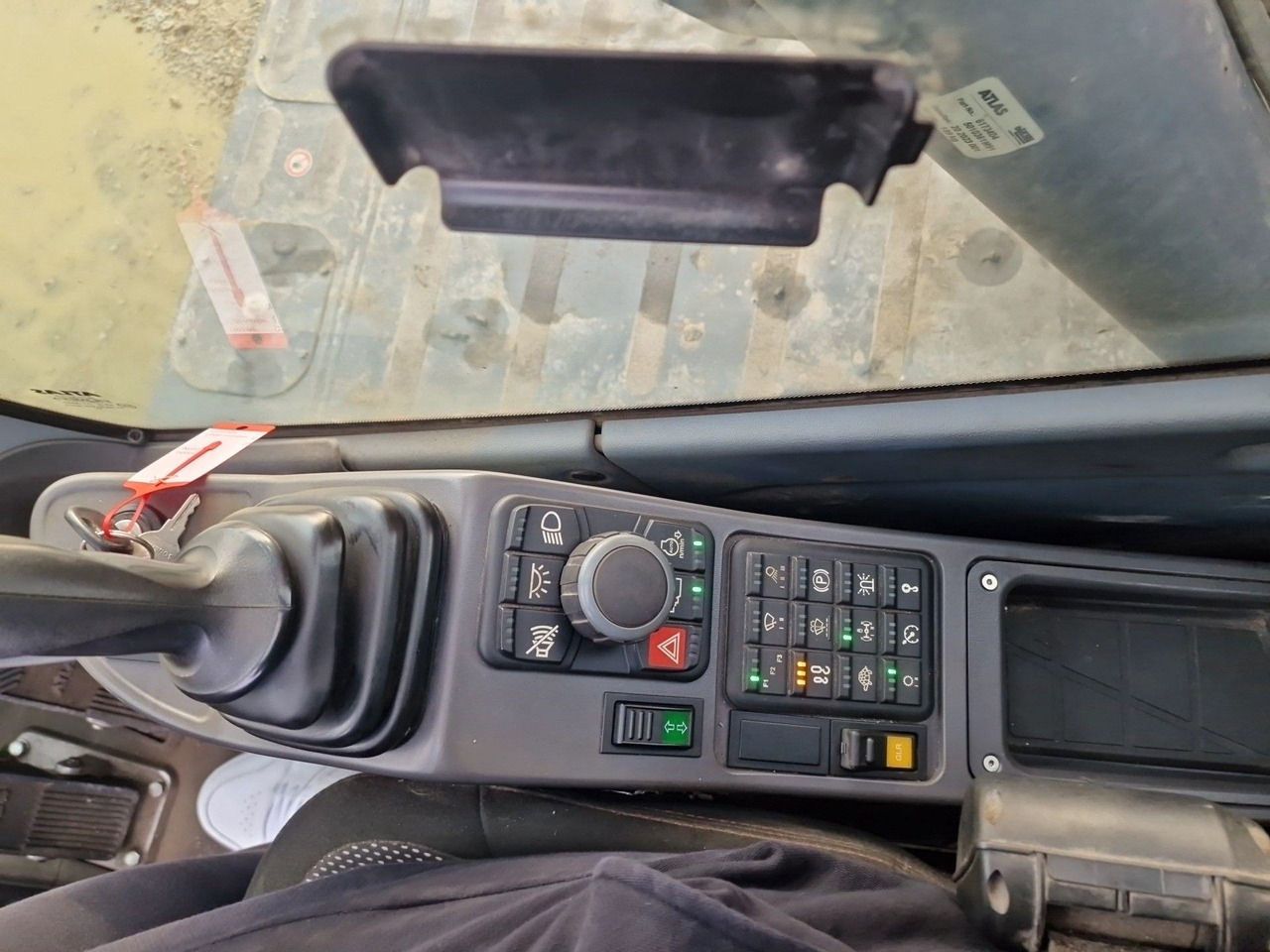 2023 Atlas 250MH BLUE material handler interior cab controls 2023 Atlas 250MH BLUE material handler interior cab controls