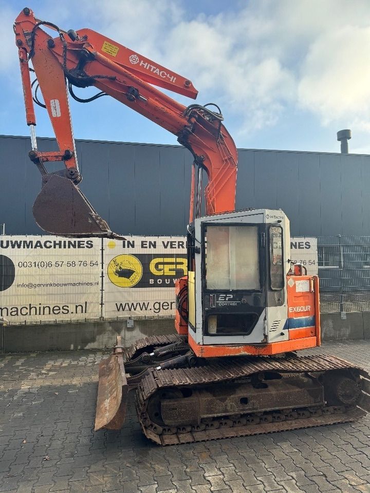Hitachi EX60UR mini excavator, side view