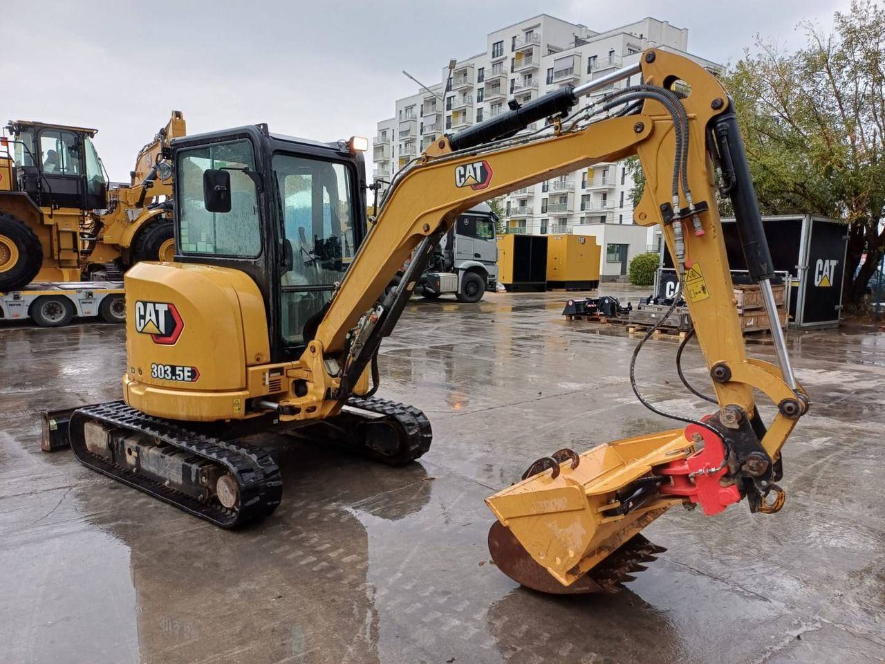 2020 Caterpillar 303.5E crawler excavator, side view 2020 Caterpillar 303.5E crawler excavator, side view