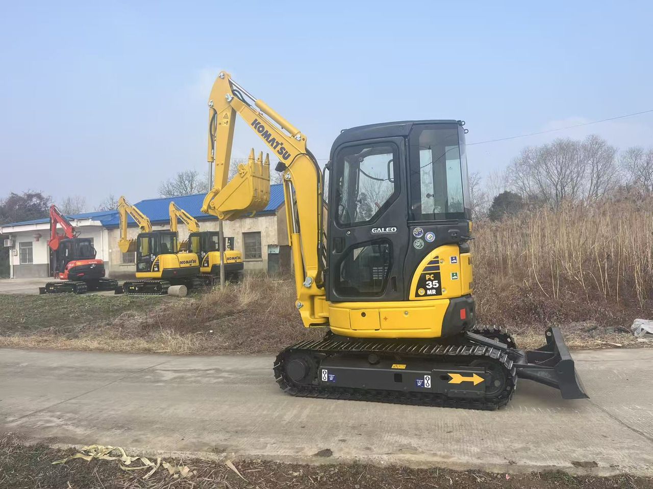 2023 Komatsu PC35MR mini excavator, side profile view