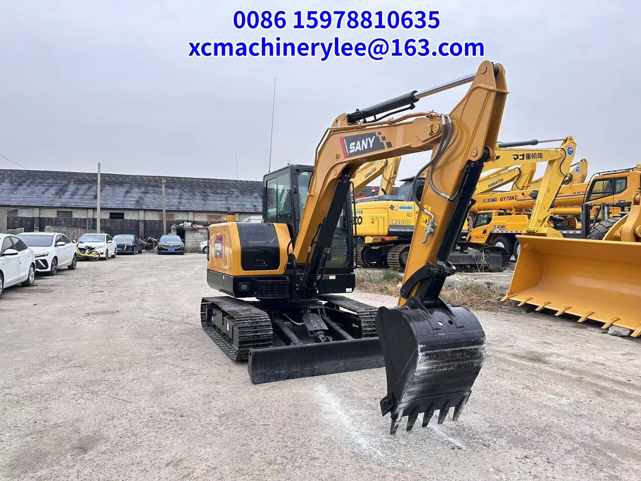 2024 Sany 55U mini excavator, front three-quarter view 2024 Sany 55U mini excavator, front three-quarter view