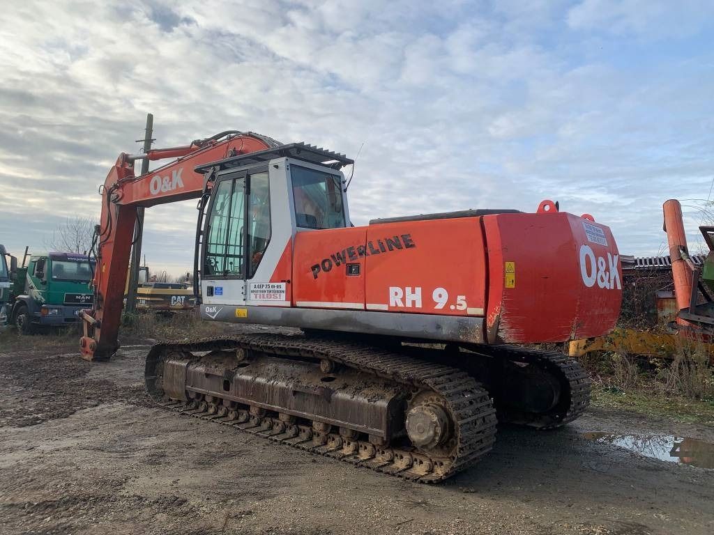 2003 O&K RH9.5 crawler excavator, rear three-quarter view 2003 O&K RH9.5 crawler excavator, rear three-quarter view