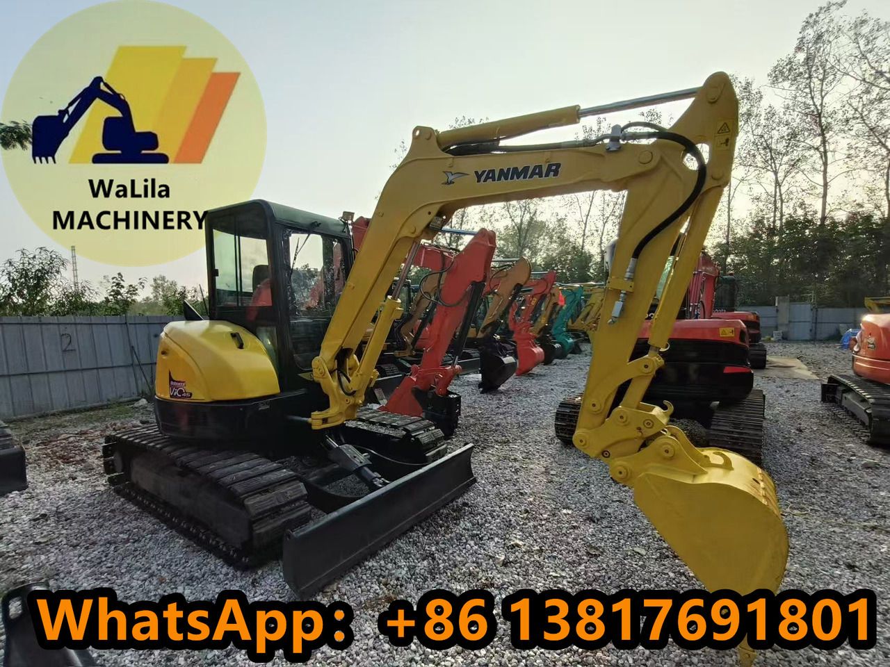 2023 Yanmar VIO 45 mini excavator, front three-quarter view 2023 Yanmar VIO 45 mini excavator, front three-quarter view
