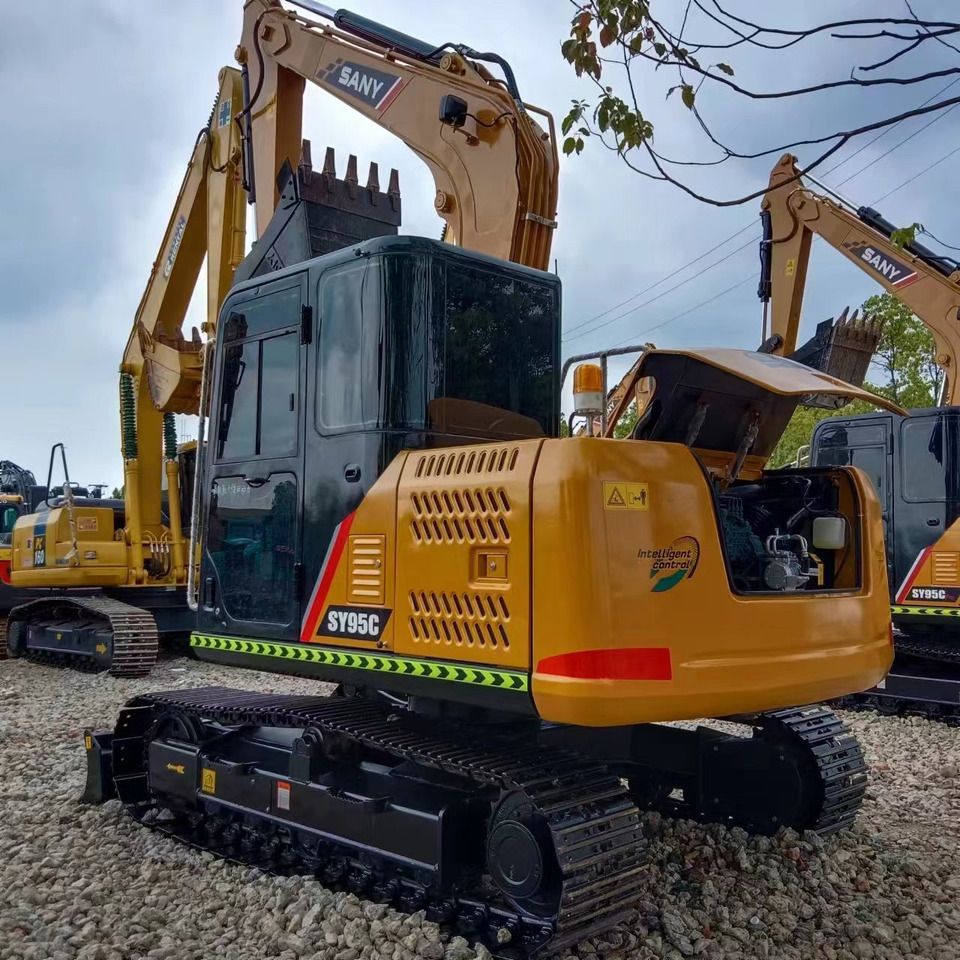 2021 Sany SY95C mini excavator, rear three-quarter view 2021 Sany SY95C mini excavator, rear three-quarter view