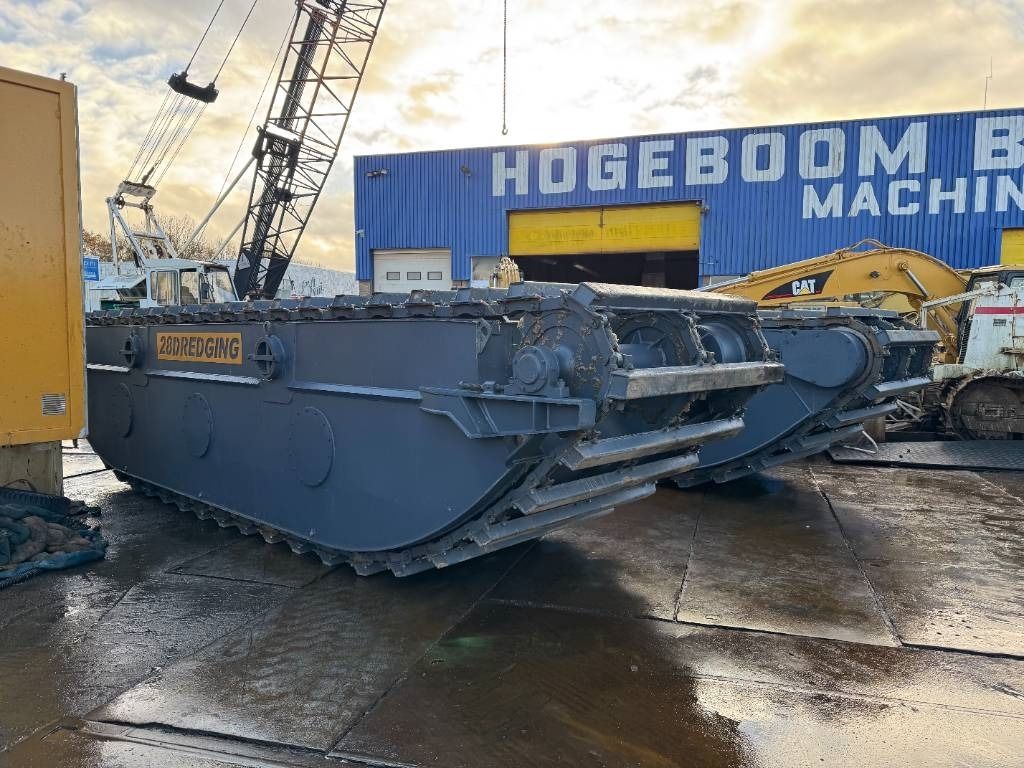 2025 Caterpillar 320 Amphibious Excavator undercarriage view