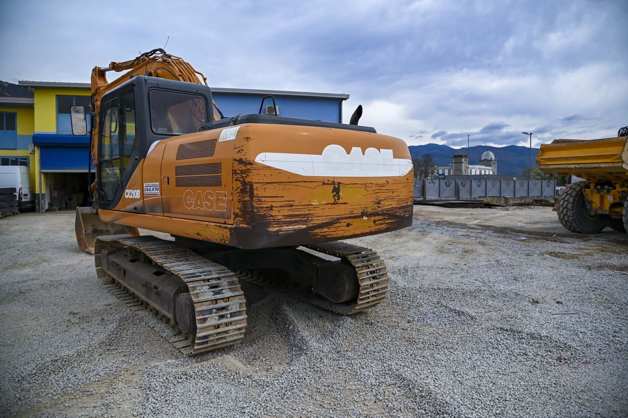 2007 CASE CX210B NLC crawler excavator, rear three-quarter view