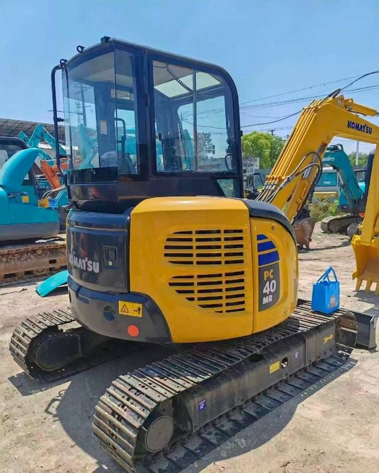2024 Komatsu PC40 MR mini excavator, rear three-quarter view