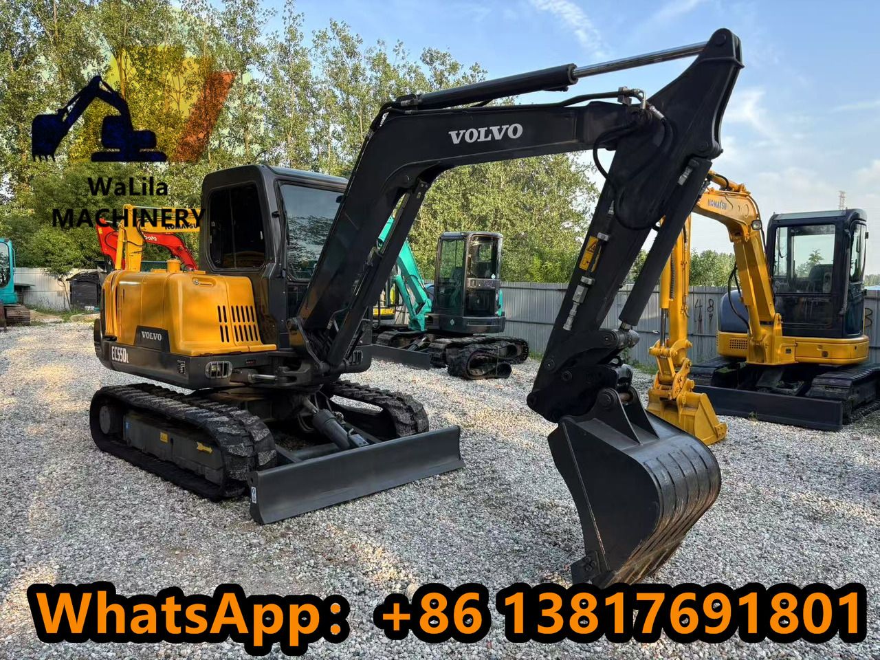 2023 Volvo EC55D mini excavator, front three-quarter view 2023 Volvo EC55D mini excavator, front three-quarter view