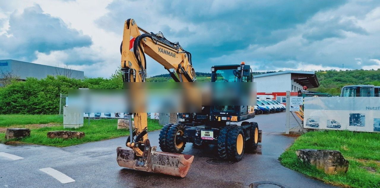 2020 Yanmar B95W wheel excavator, front three-quarter view 2020 Yanmar B95W wheel excavator, front three-quarter view