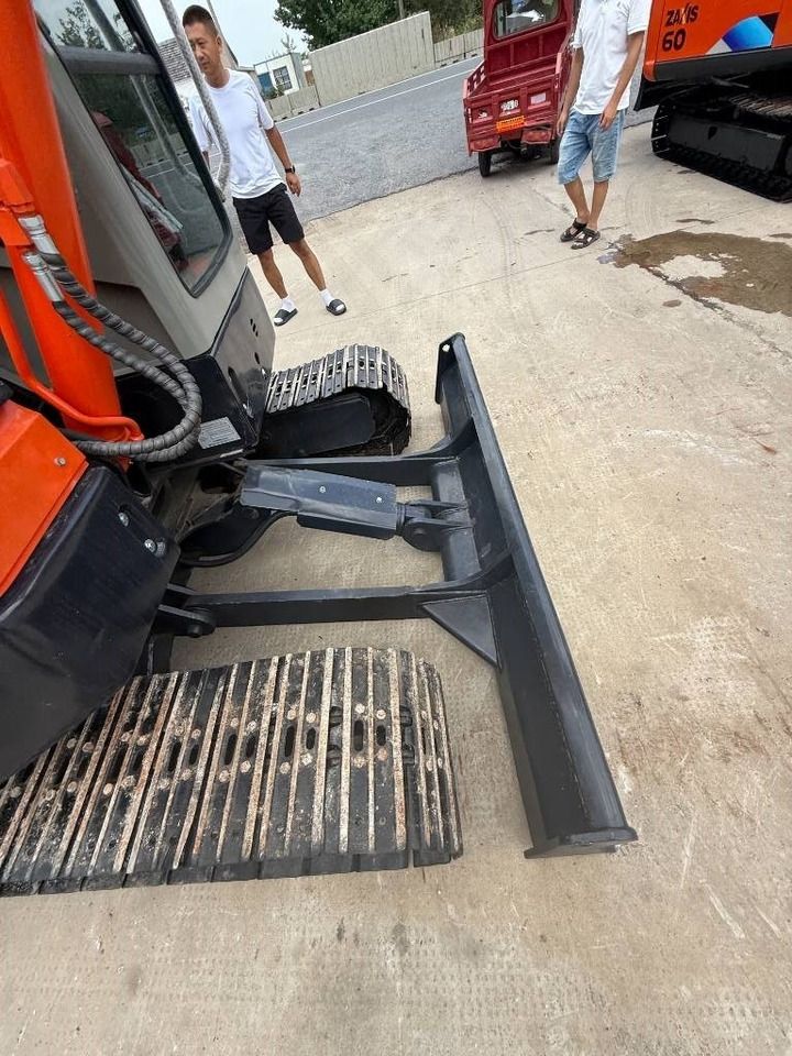 2023 Hitachi ZX55 mini excavator front blade view 2023 Hitachi ZX55 mini excavator front blade view