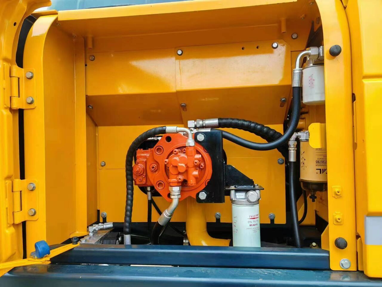 2023 Hyundai HX220 crawler excavator engine compartment detail