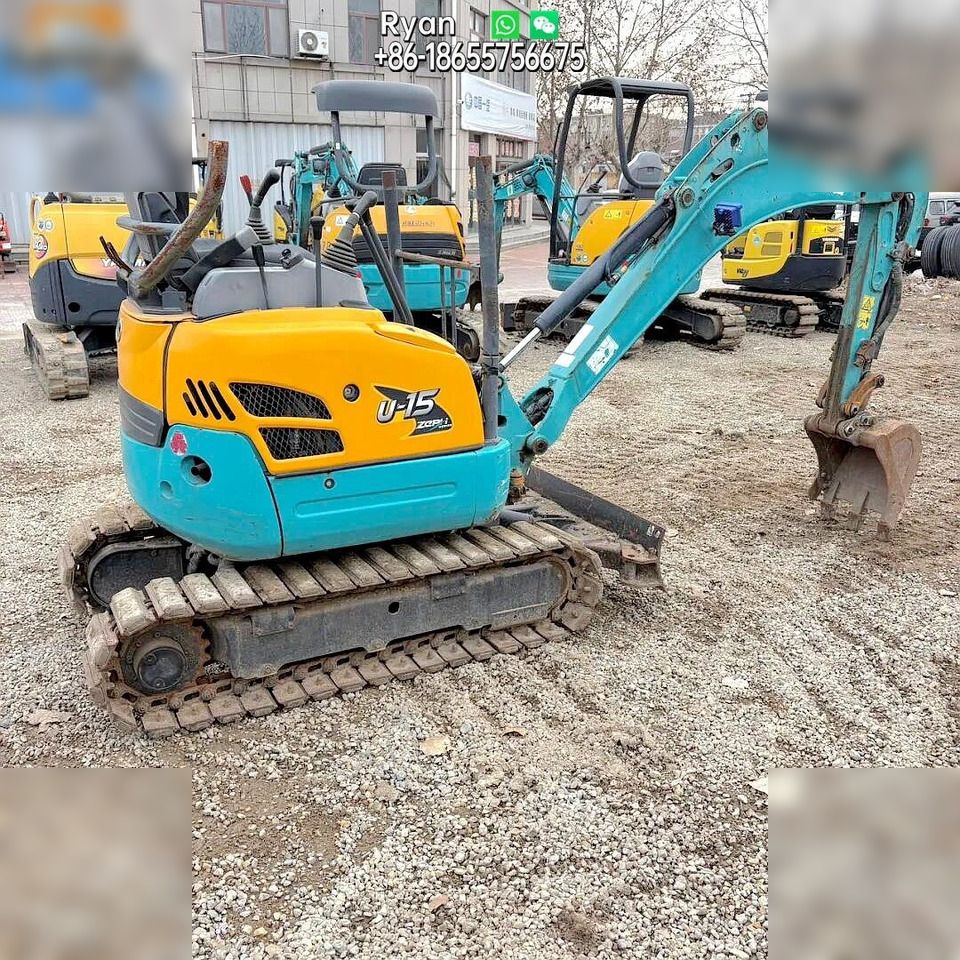 2020 Kubota U-15 mini excavator, rear three-quarter view 2020 Kubota U-15 mini excavator, rear three-quarter view