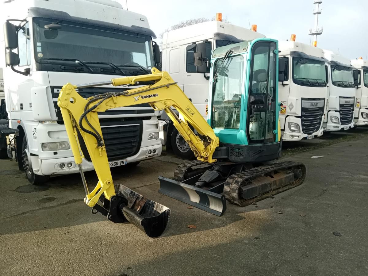 2012 Yanmar ViO25-4 mini excavator, front three-quarter view
