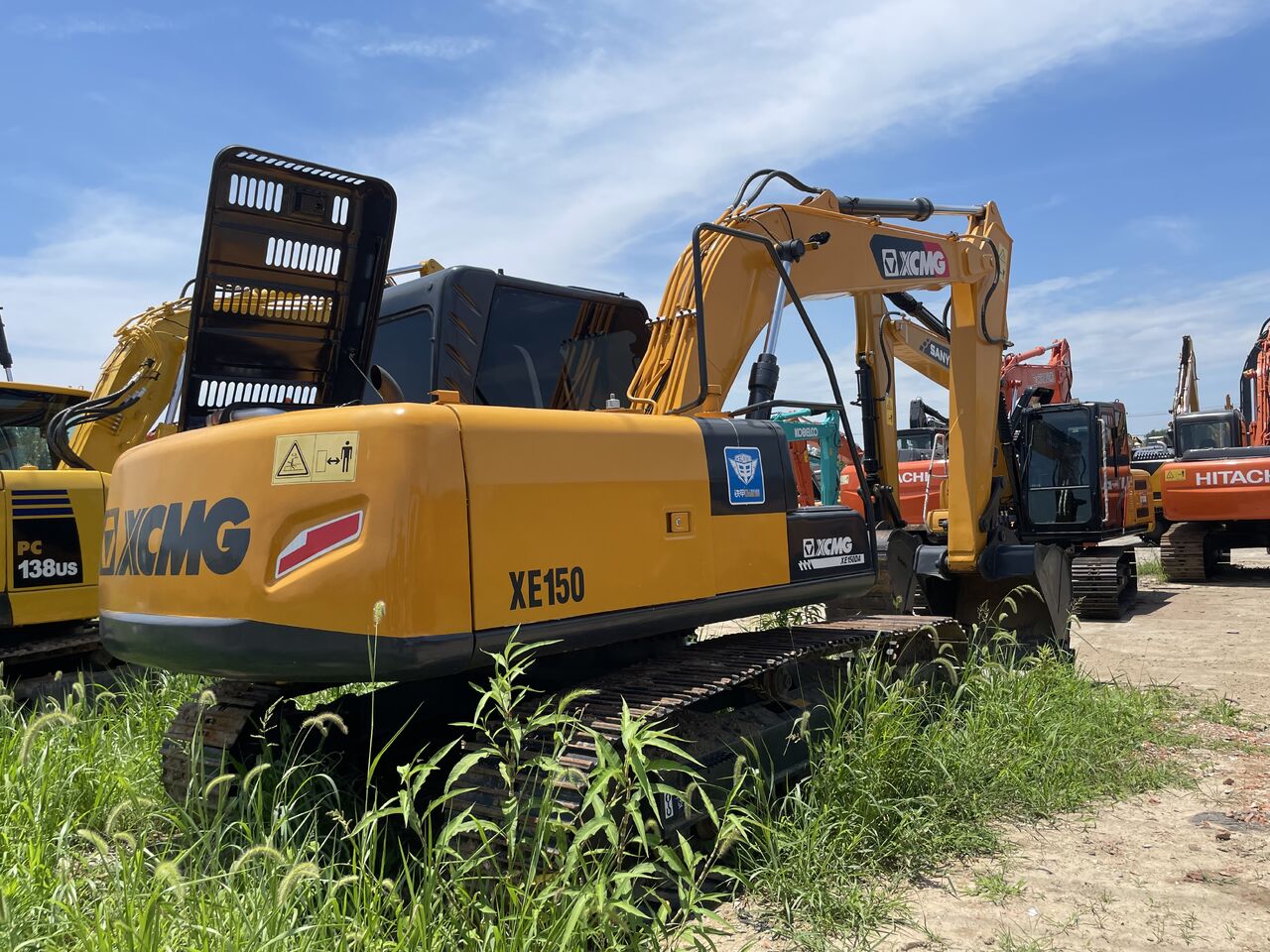 2024 XCMG XE150 crawler excavator, rear three-quarter view 2024 XCMG XE150 crawler excavator, rear three-quarter view