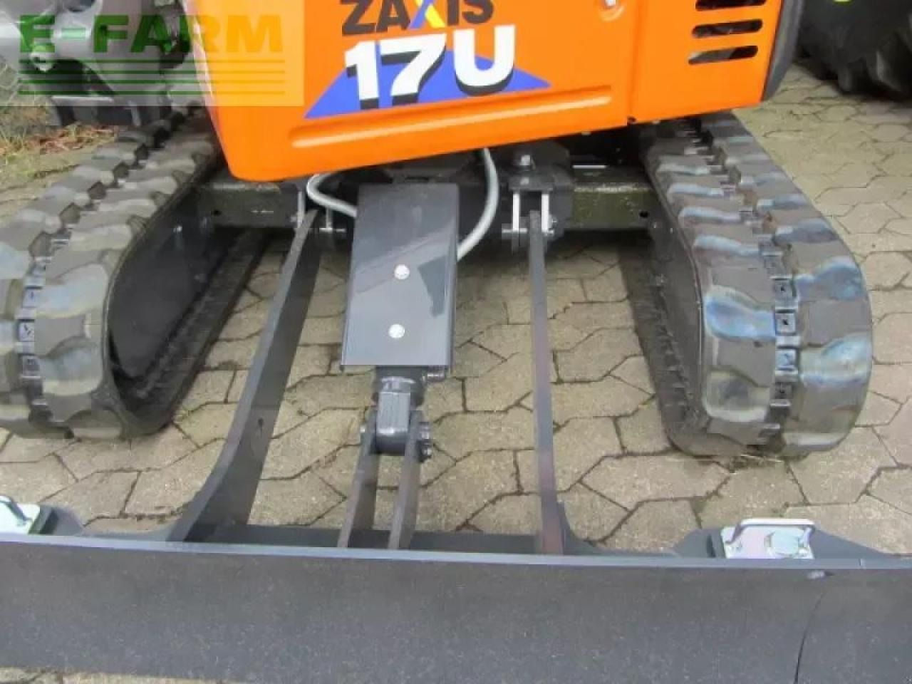 2022 Hitachi ZX17U mini excavator front view of blade and tracks