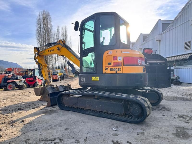 2013 Bobcat E50 mini excavator, rear three-quarter view 2013 Bobcat E50 mini excavator, rear three-quarter view