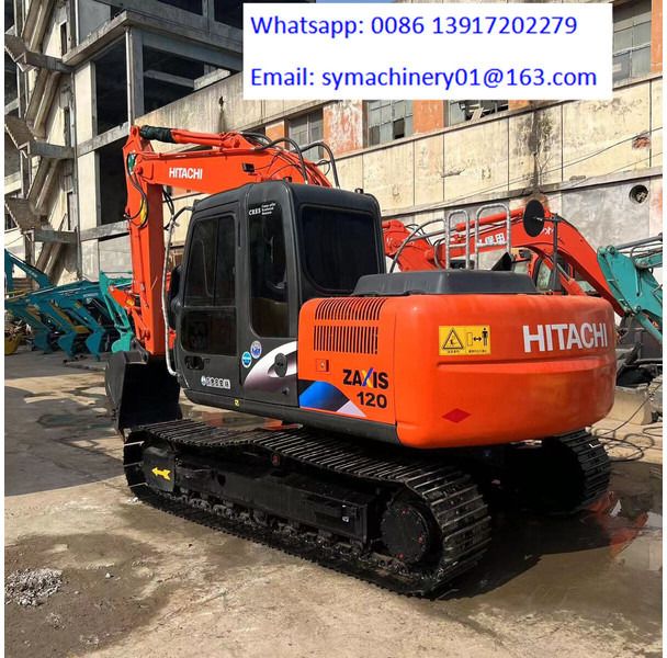 2023 Hitachi Zaxis 120 mini excavator rear three-quarter view 2023 Hitachi Zaxis 120 mini excavator rear three-quarter view