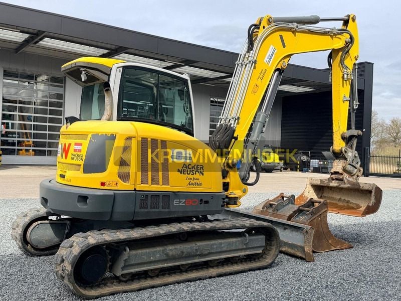 2022 Wacker Neuson EZ80 mini excavator, rear three-quarter view