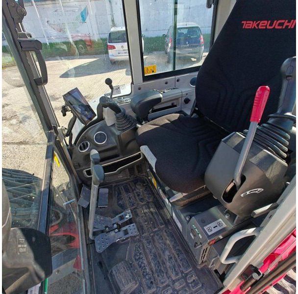 2024 Takeuchi TB 335 R mini excavator cab interior view 2024 Takeuchi TB 335 R mini excavator cab interior view