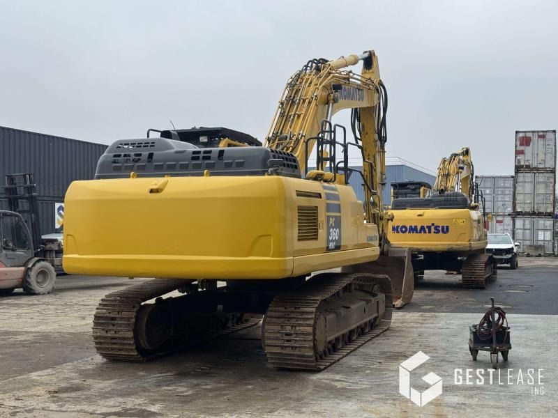 2020 Komatsu PC360NLC-11E0 crawler excavator, rear three-quarter view 2020 Komatsu PC360NLC-11E0 crawler excavator, rear three-quarter view