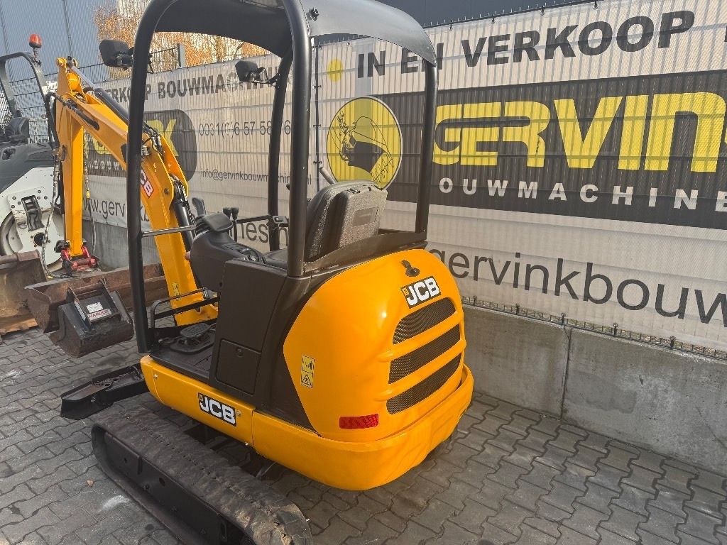 2016 JCB 8018 mini excavator, rear three-quarter view