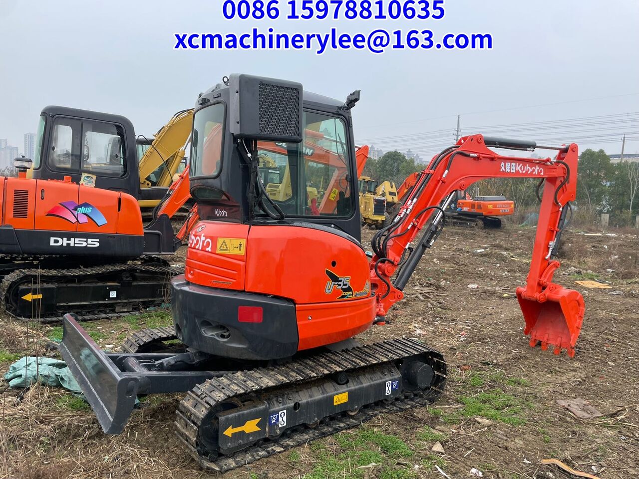 2024 Kubota U35 mini excavator, rear three-quarter view 2024 Kubota U35 mini excavator, rear three-quarter view