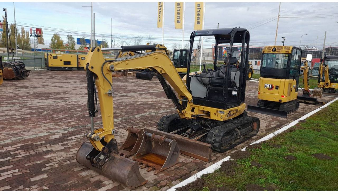 2019 Caterpillar 302.7DCR crawler excavator, front three-quarter view 2019 Caterpillar 302.7DCR crawler excavator, front three-quarter view