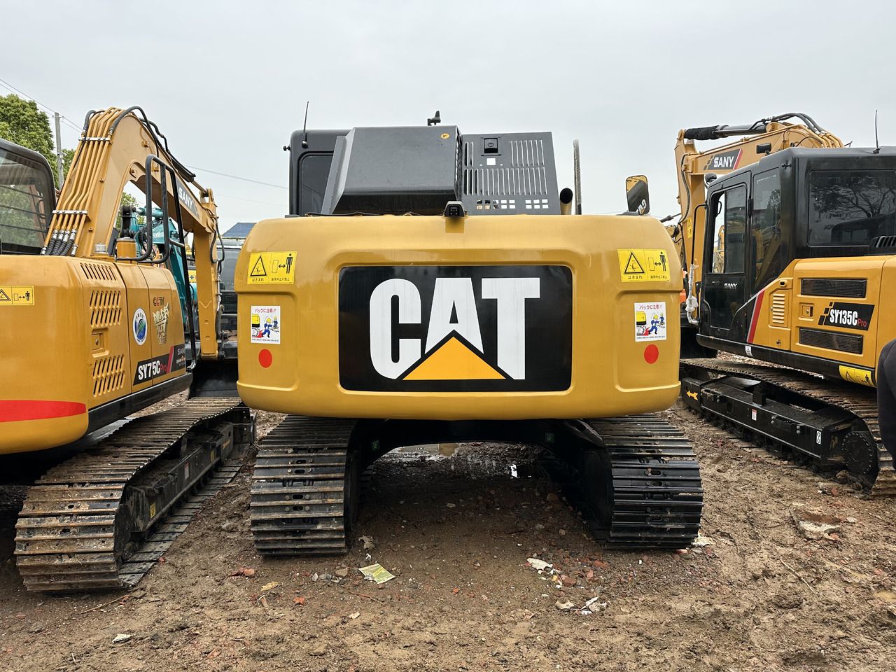 2020 Caterpillar 313D crawler excavator, rear view 2020 Caterpillar 313D crawler excavator, rear view