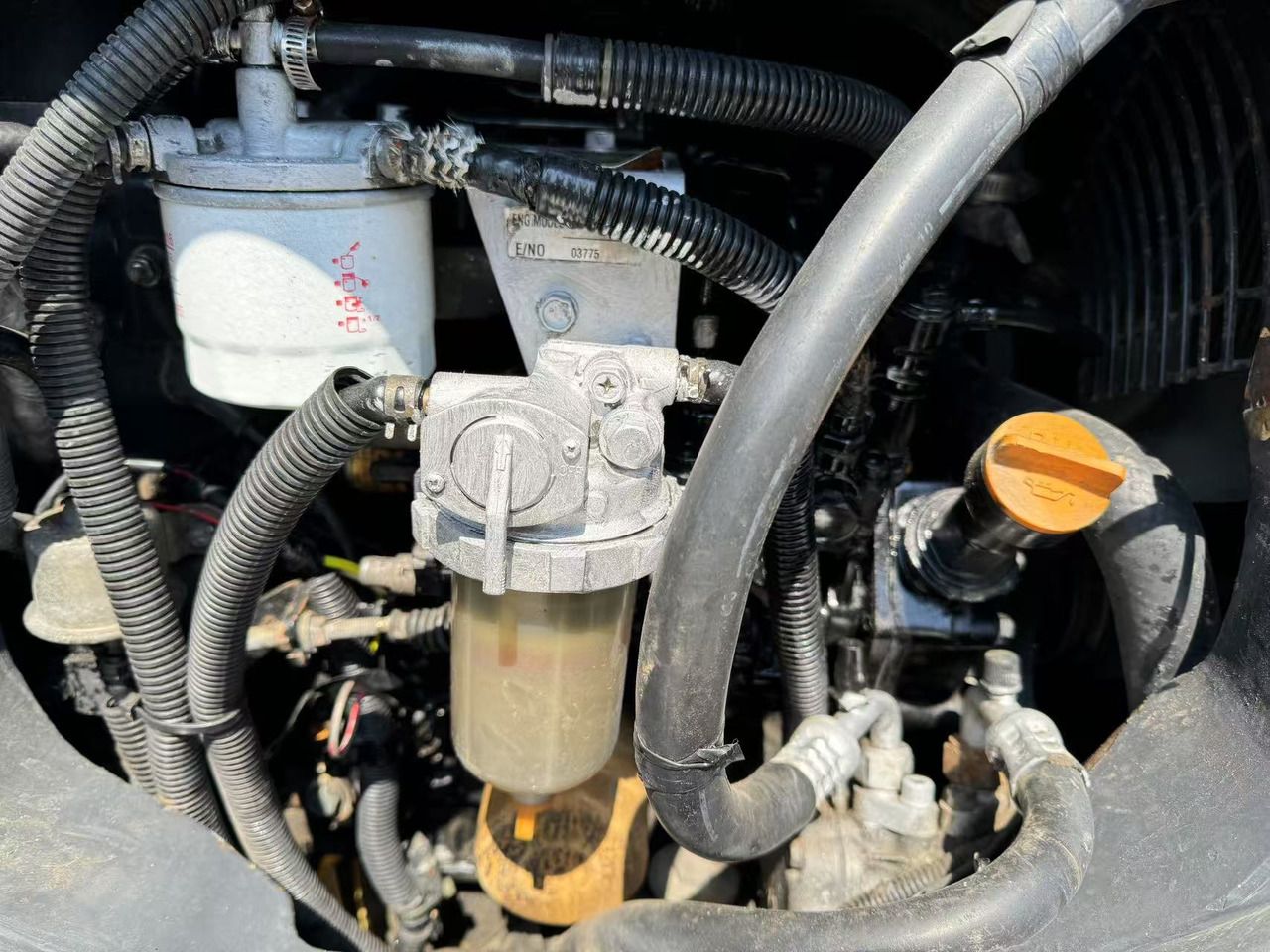 2020 Komatsu PC35MR mini excavator engine compartment detail 2020 Komatsu PC35MR mini excavator engine compartment detail