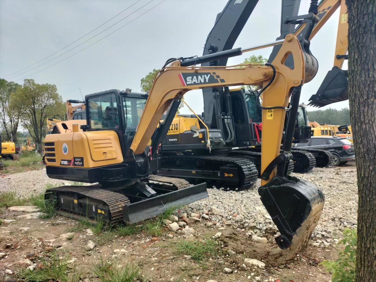 2024 Sany SY60C mini excavator, side view 2024 Sany SY60C mini excavator, side view
