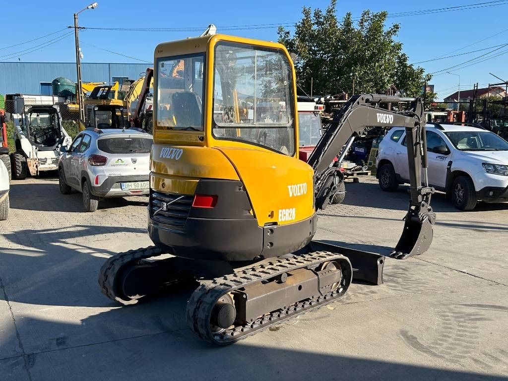 2012 Volvo ECR28 mini excavator, rear three-quarter view 2012 Volvo ECR28 mini excavator, rear three-quarter view