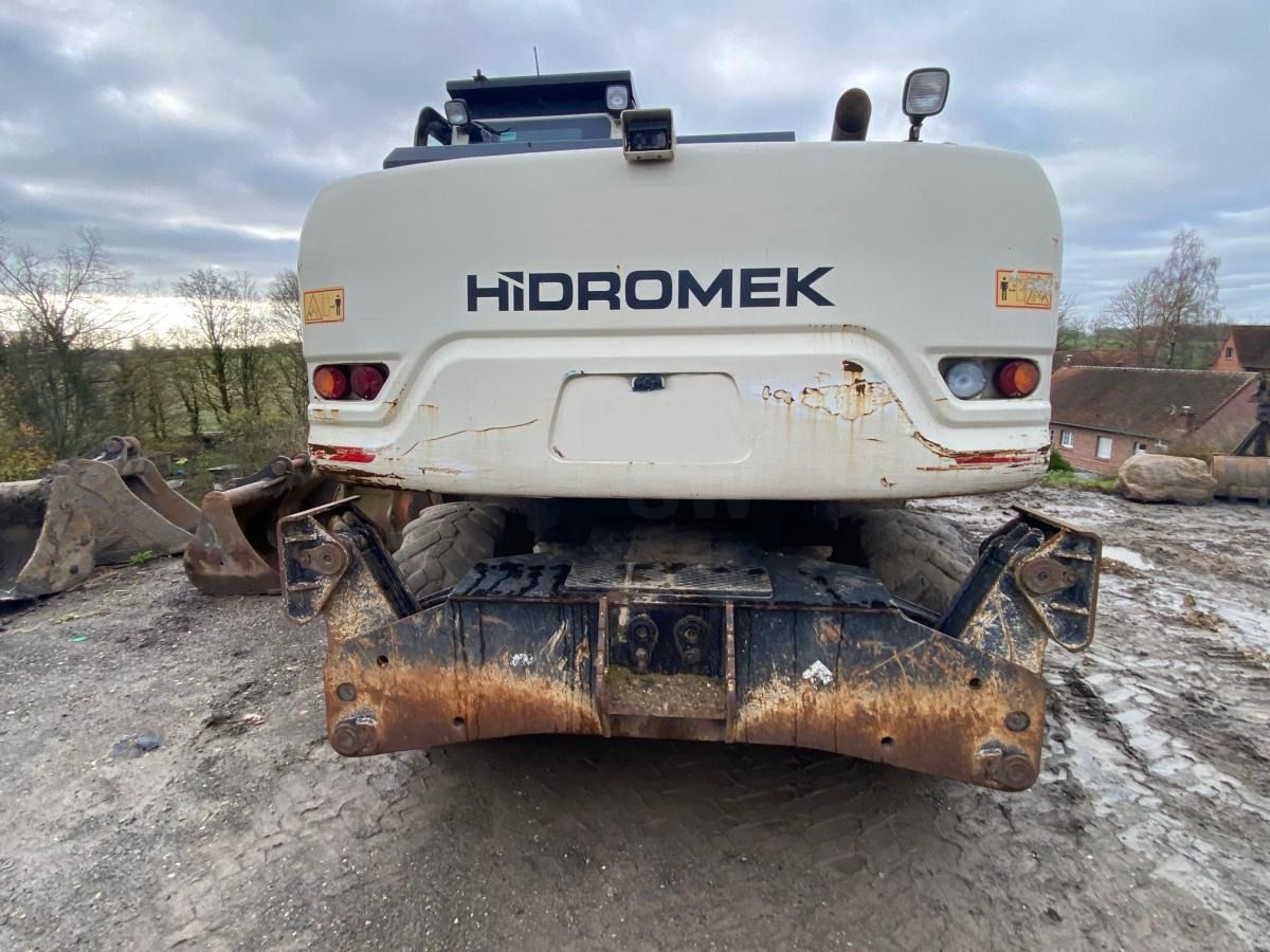 2017 Hidromek HMK 140W-3B wheel excavator, rear view