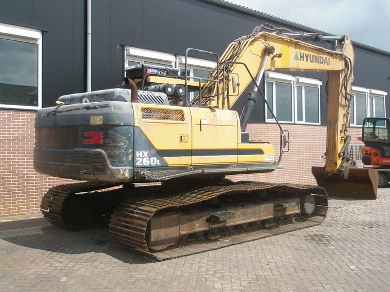 2017 Hyundai HX260L crawler excavator, rear three-quarter view