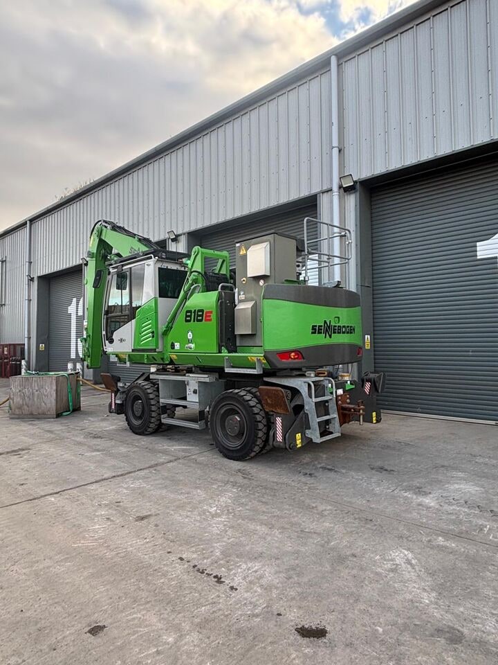 2022 Sennebogen 818-E material handler, rear three-quarter view
