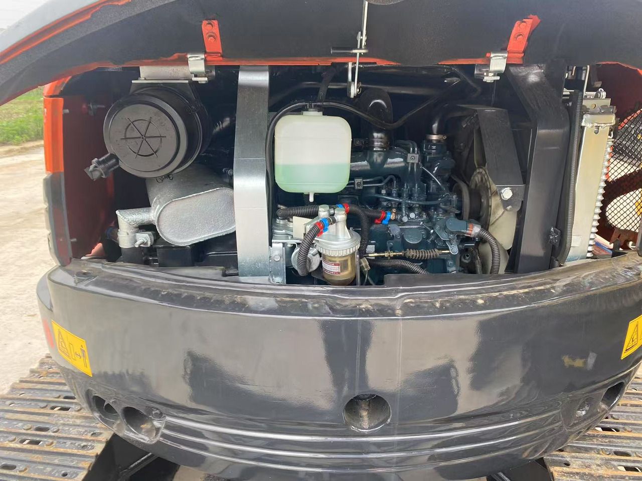 2023 Kubota U55-4 mini excavator engine compartment view