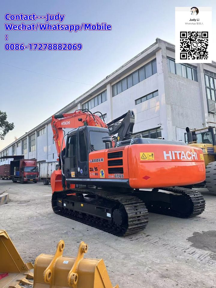 2022 Hitachi Zaxis 210HG crawler excavator, rear three-quarter view 2022 Hitachi Zaxis 210HG crawler excavator, rear three-quarter view