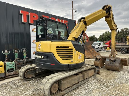 2019 Yanmar B7-6 SIGMA crawler excavator, rear three-quarter view 2019 Yanmar B7-6 SIGMA crawler excavator, rear three-quarter view