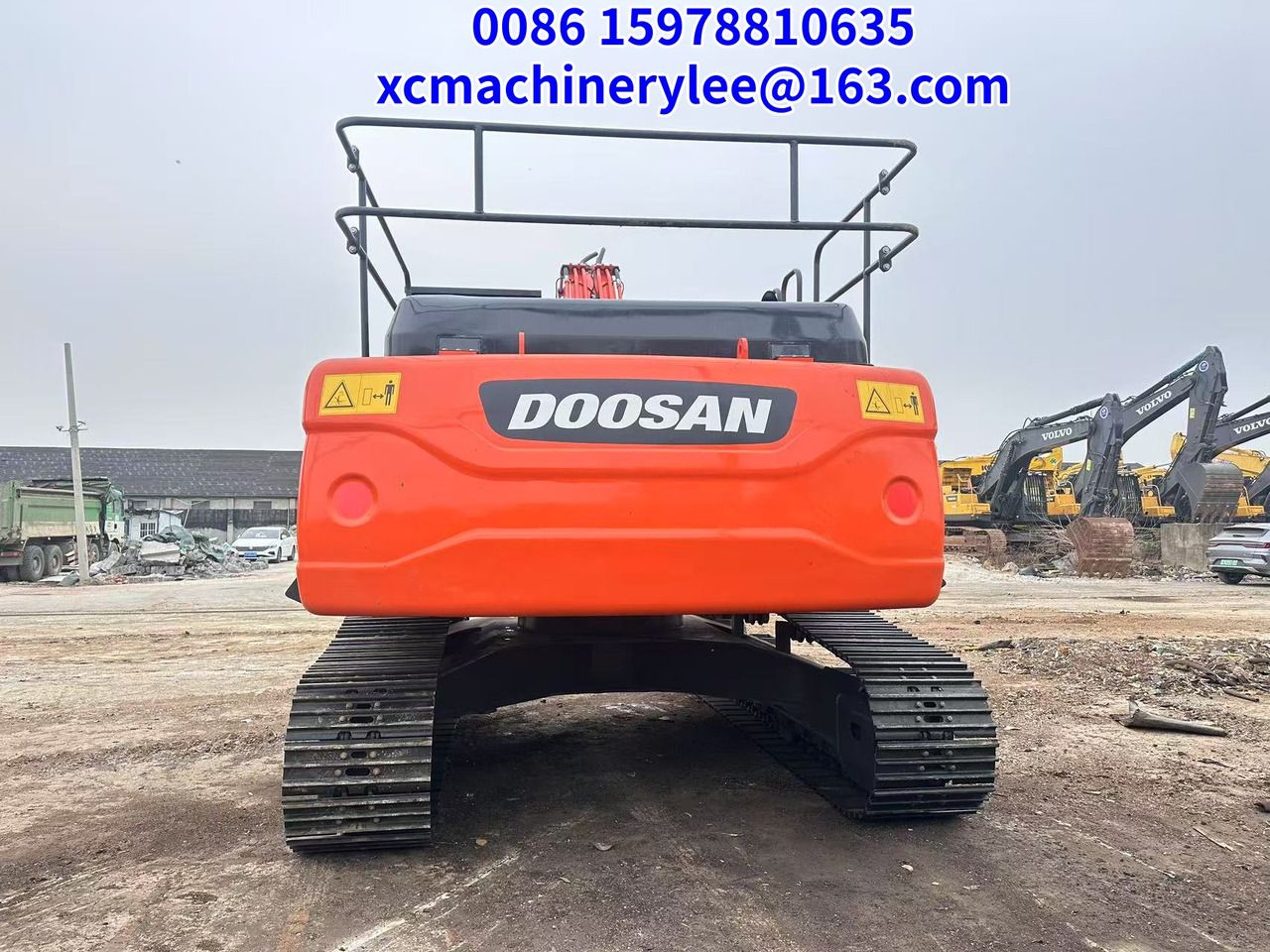 2023 Doosan DX300 crawler excavator rear view