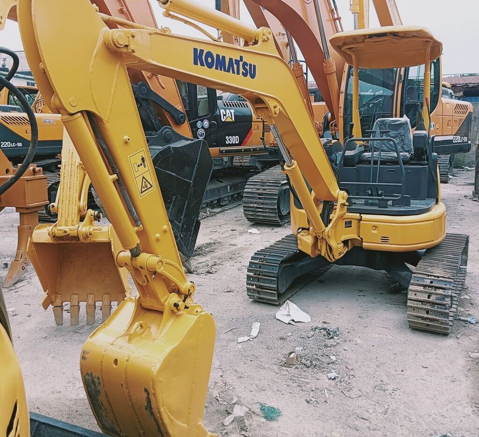 Komatsu PC30MR mini excavator, front three-quarter view