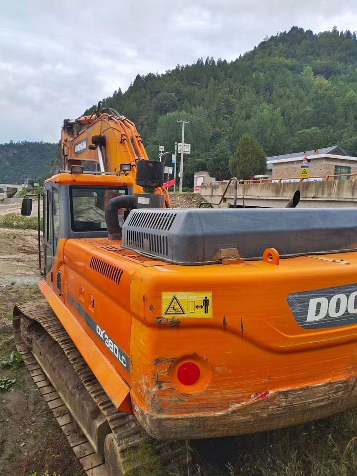2023 Doosan DX380LC-9C excavator rear three-quarter view