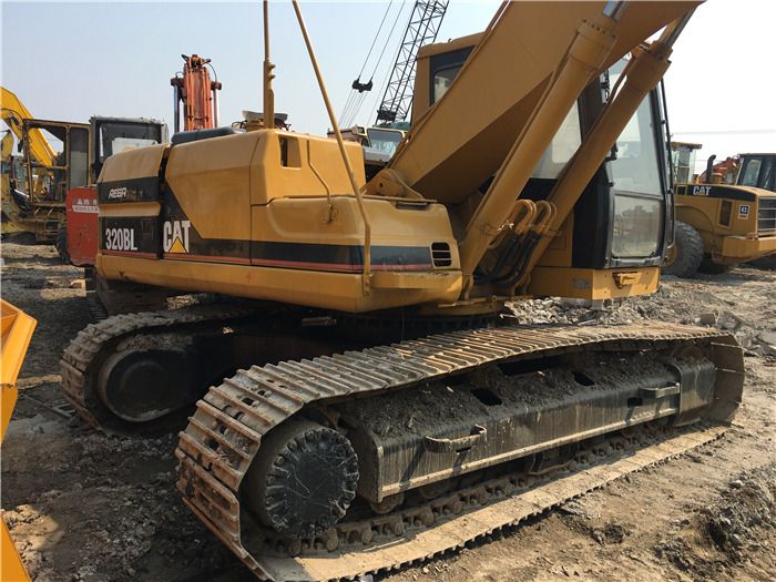 2008 Caterpillar 320BL crawler excavator, rear three-quarter view