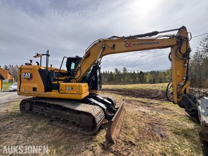 2022 Caterpillar 313 Next Gen excavator, side view