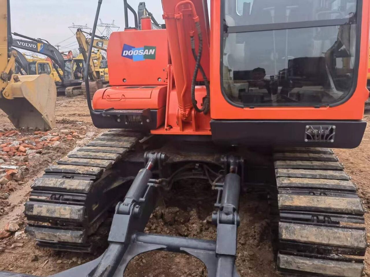 2021 Doosan DX80 crawler excavator, rear view 2021 Doosan DX80 crawler excavator, rear view